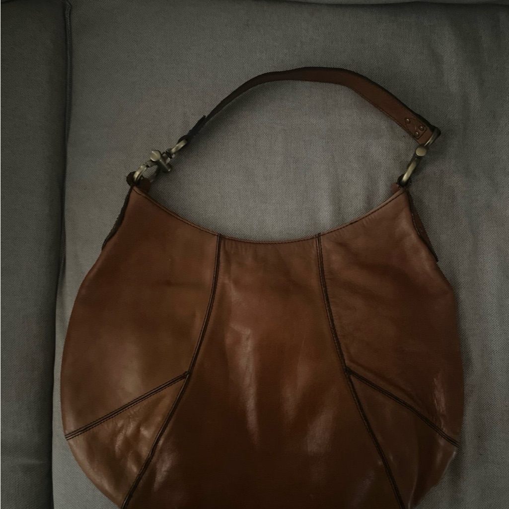 Vintage The Limited Classic Brown Leather Hobo Bag. — image 2 of 7